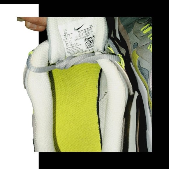 Nike Air Max 270 React (GS) Big Kids' Shoes Particle Grey-Iced Lilac-Lemon Venom - Picture 3 of 8